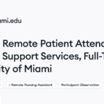 Remote Remote Patient Attendant, Nursing Support Services, Full-Time Job at University of Miami | Himalayas