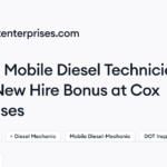 Cox Enterprises hiring Mobile Diesel Technician II 00 New Hire Bonus • Remote (Work from Home) | Himalayas