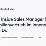 Wentzel Dr. hiring Inside Sales Manager (m/w/d) – Immobilienvertrieb im Innendienst • Remote (Work from Home) | Himalayas
