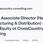 CrossCountry Consulting hiring Associate Director (NetSuite: Manufacturing & Distribution) – Private Equity • Remote (Work from Home) | Himalayas
