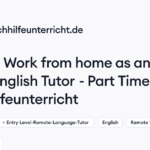 Nachhilfeunterricht hiring Work from home as an private online English Tutor – Part Time • Remote (Work from Home) | Himalayas