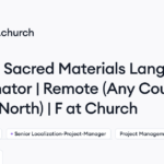 Church hiring Sacred Materials Language Coordinator | Remote (Any Country in Europe North) | F • Remote (Work from Home) | Himalayas