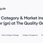 The Quality Group GmbH hiring Category & Market Insights Manager (gn) • Remote (Work from Home) | Himalayas
